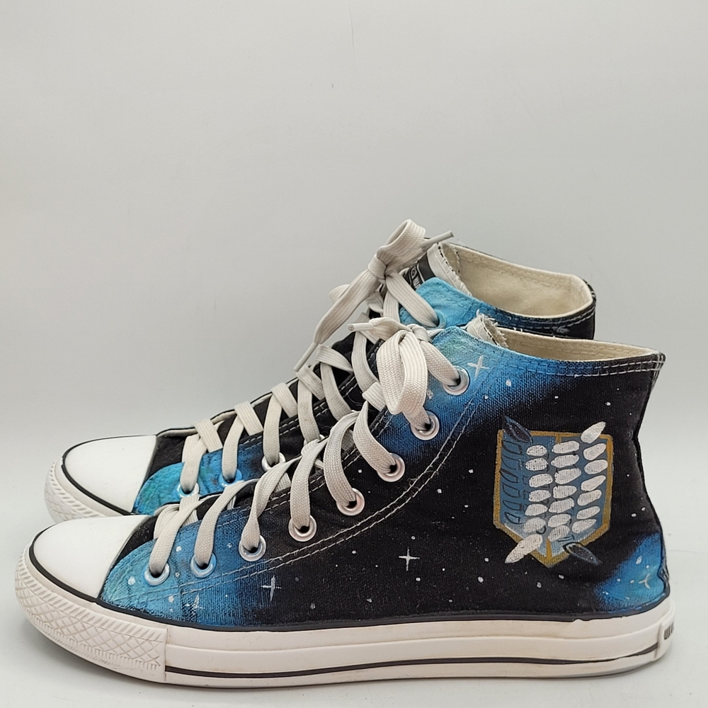 Stars And Galaxy Hightop Shoes Size 9.5 In Womens - Picture 4 of 16